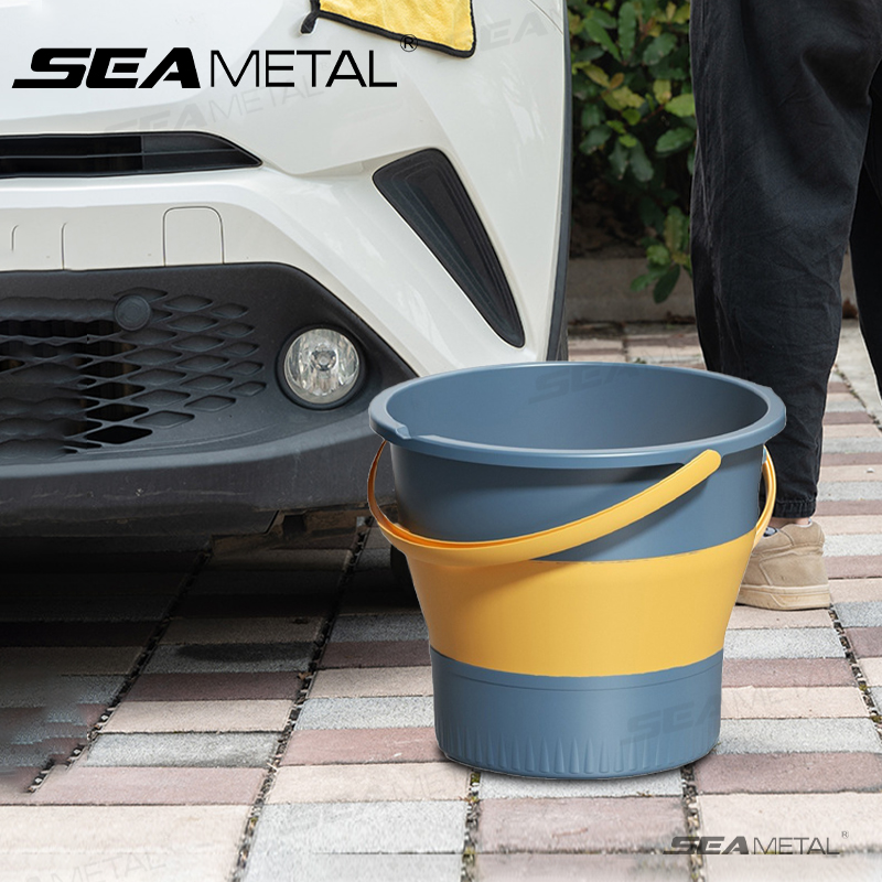 Fishing Equipment For Beginners - SEAMETAL 5/10L Portable Folding Bucket Multifunctional