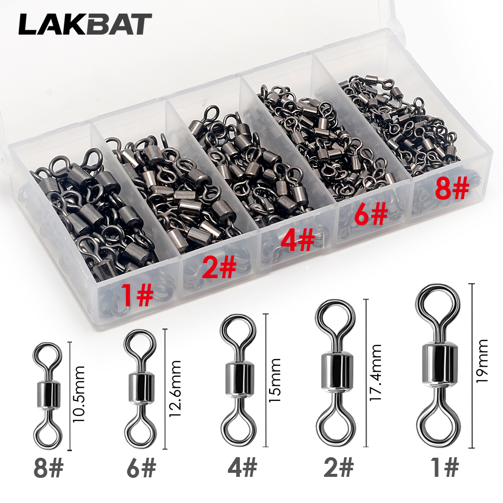 Fishing Swivel Connector - 100PCS Stainless Steel Fishing Swivel Bearing