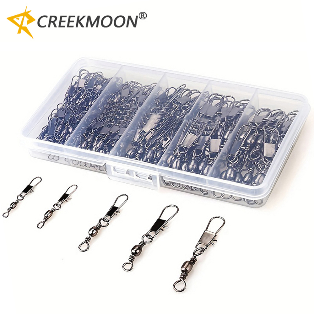Fishing Equipment Hook - 100Pcs/Lot 4#6#8#10#12# Swivels Mix Fishing Connector