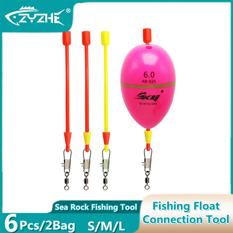 ZYZHE 6pcs/2Bags Sea Rock Fish - Fishing Bobber Float incelemesi ve fiyatı