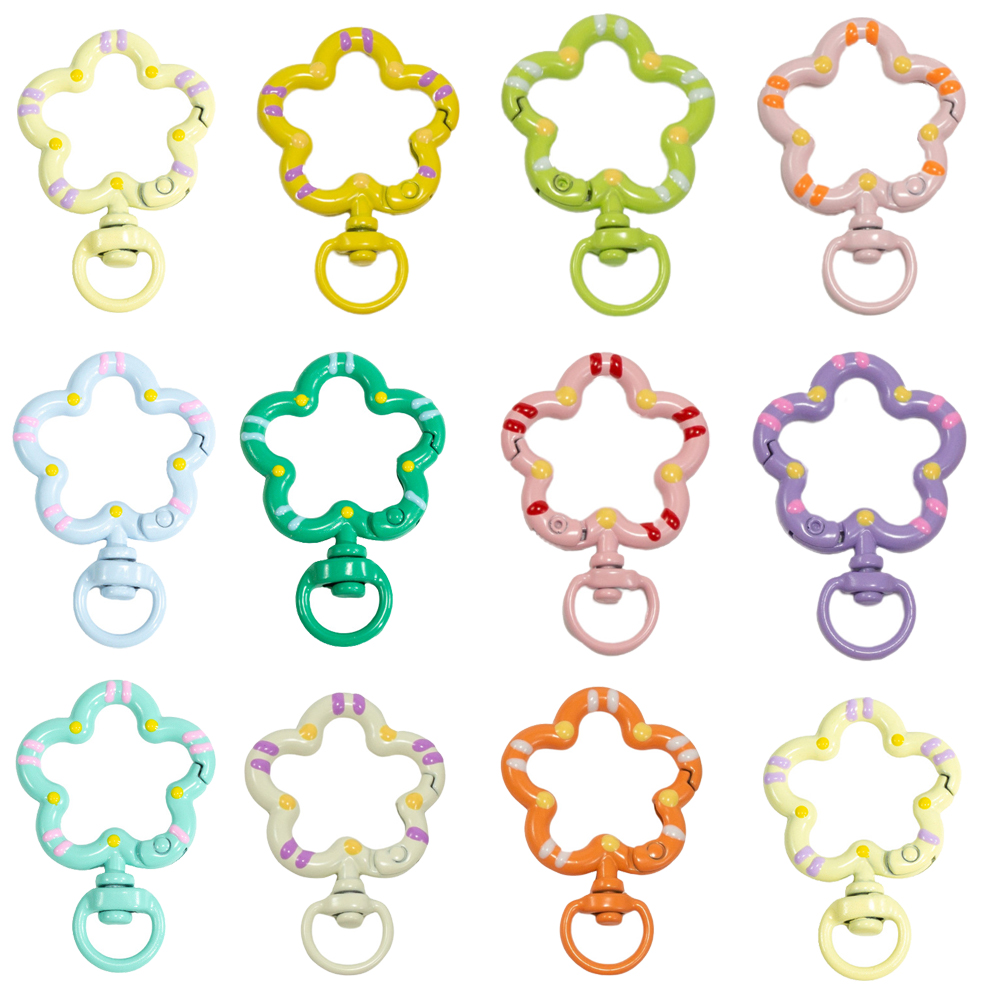 5pcs Flower Metal Lobster Claw - Fishing Swivel Connector incelemesi ve fiyatı