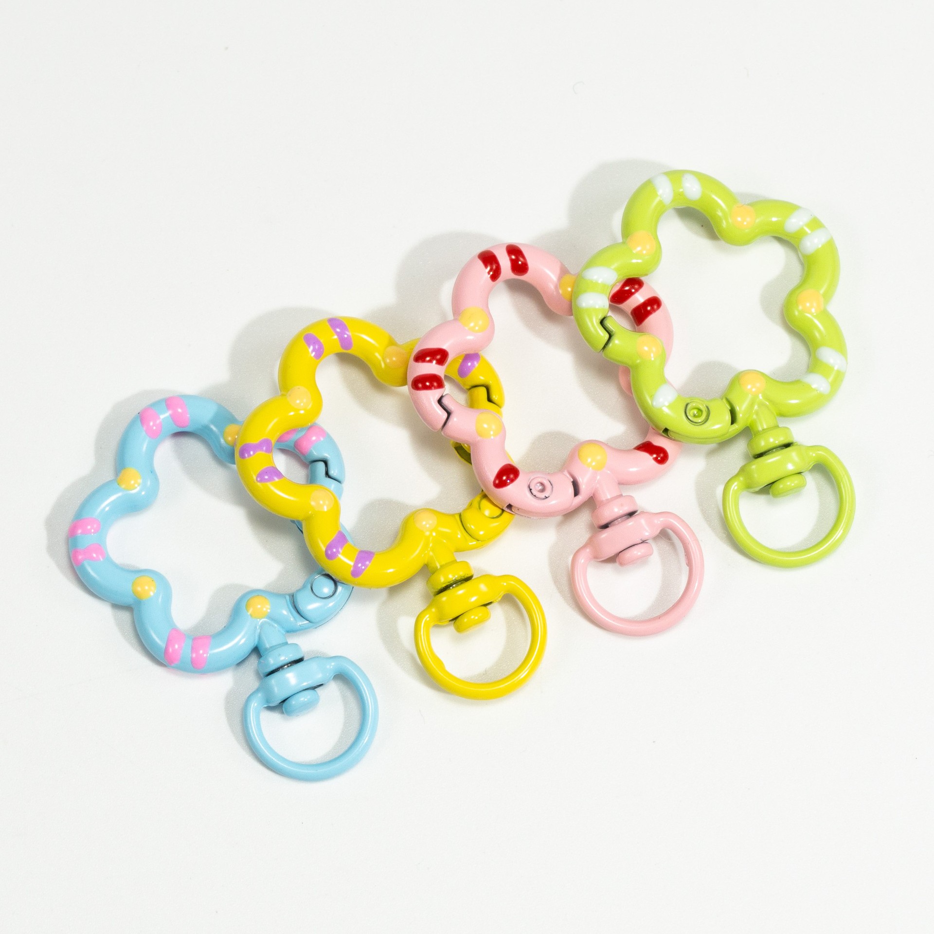 5pcs Flower Metal Lobster Claw - Fishing Swivel Connector incelemesi ve fiyatı