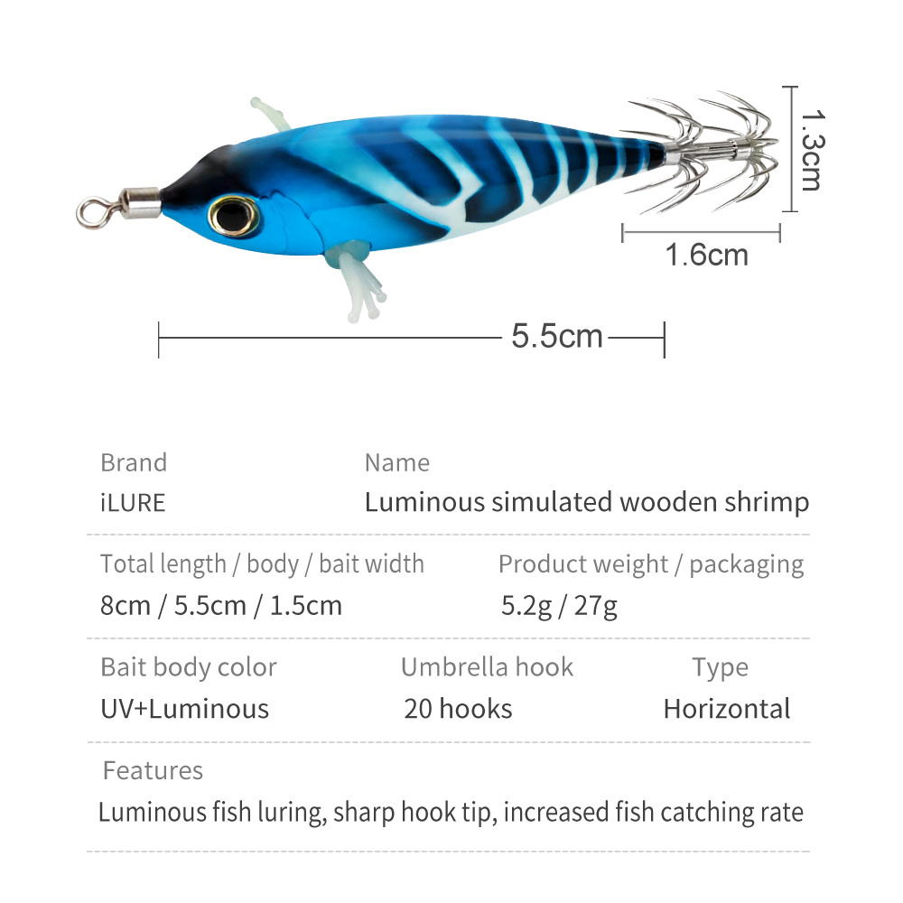 Squid Jig Lures 5.2g  8cm Salt - Quality Fishing Equipment incelemesi ve fiyatı