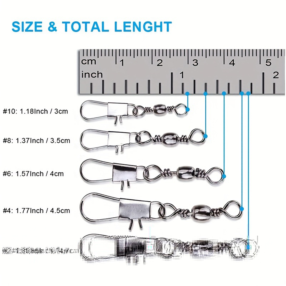 100Pcs/Lot 4#6#8#10#12# Swivel - Fishing Equipment Hook incelemesi ve fiyatı