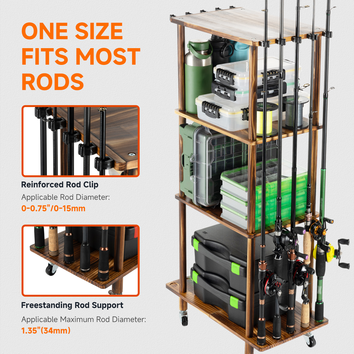 Cylindrical Floor Standing Fis - Fishing Equipment Holder incelemesi ve fiyatı