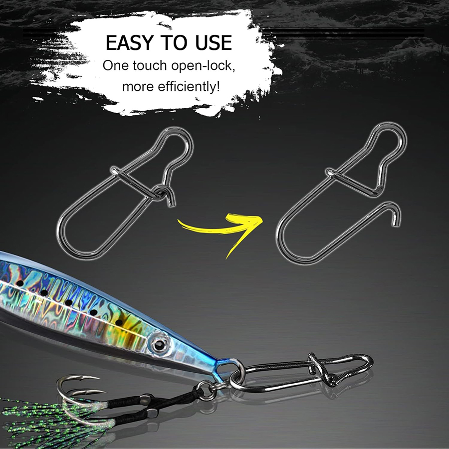 50Pcs Crankbait Snaps Stainles - Fishing Equipment Hook incelemesi ve fiyatı