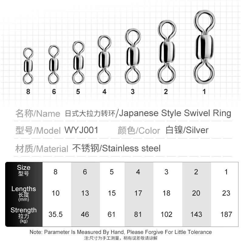 OBSESSION WYJ001 10pcs/bag 1#- - Fishing Swivel Connector incelemesi ve fiyatı