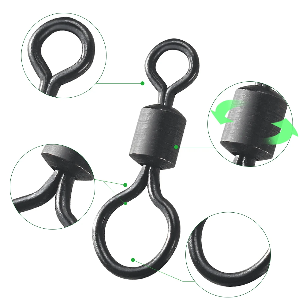 100pcs Carp Fishing Swivel Big - Fishing Equipment Hook incelemesi ve fiyatı