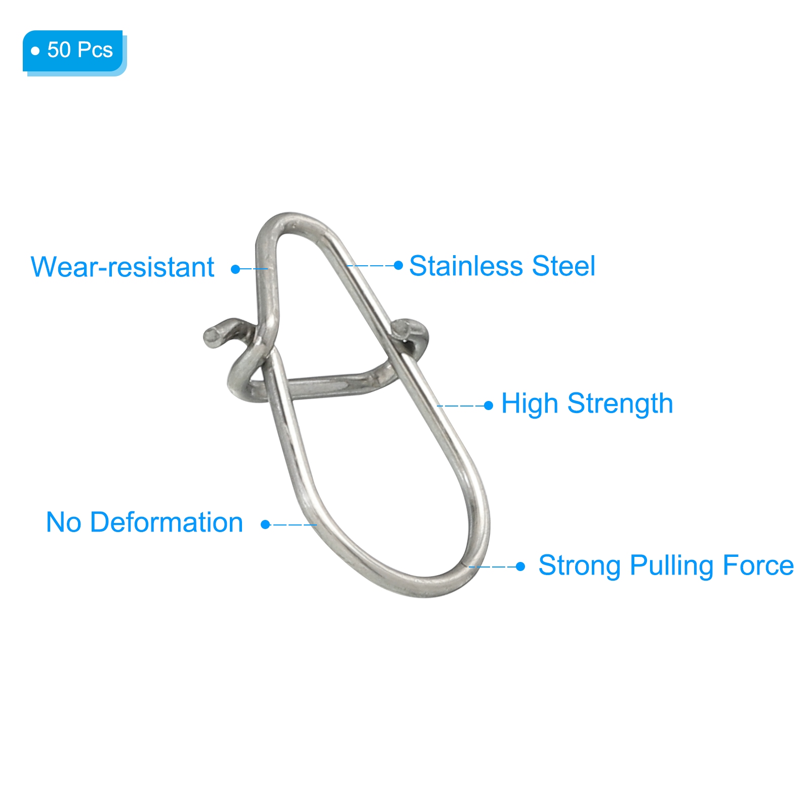 50pcs Stainless Steel Fishing  - Fishing Swivel Connector incelemesi ve fiyatı