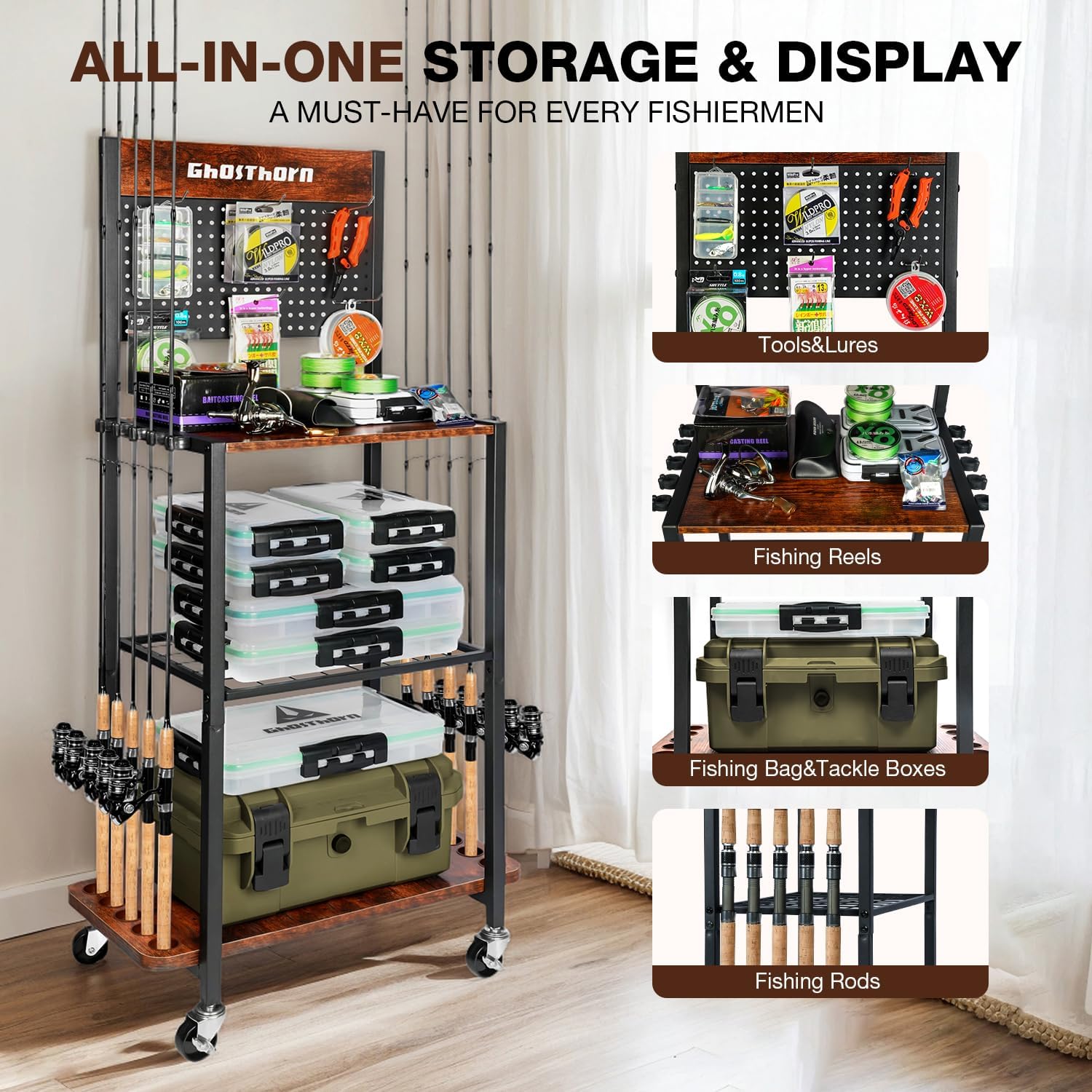 Fishing Rod Holder for Garage  - Rod Holder Fishing incelemesi ve fiyatı