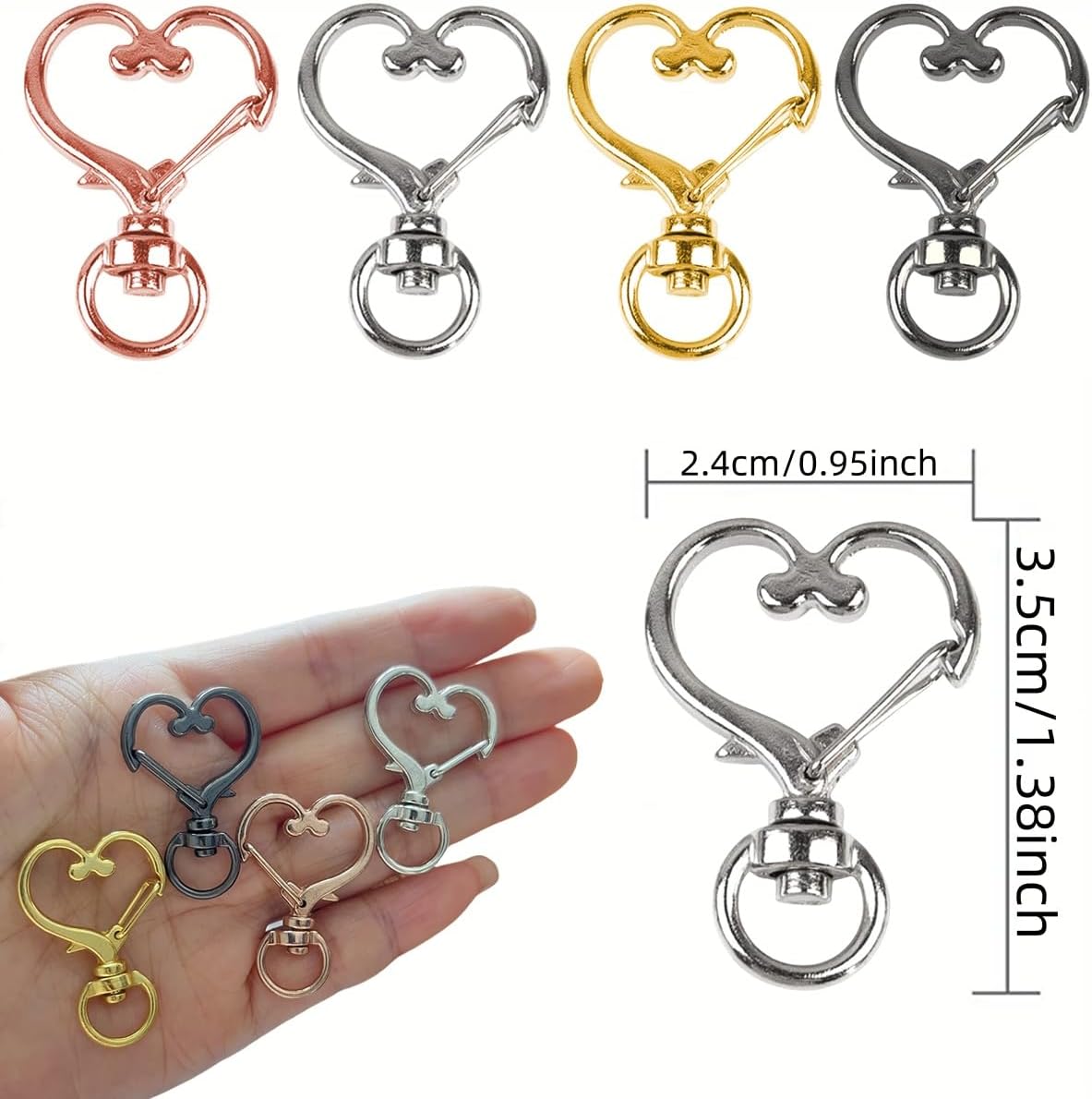 5/10/15/25/40/60Pcs Heart-Shap - Fishing Swivel Connector incelemesi ve fiyatı