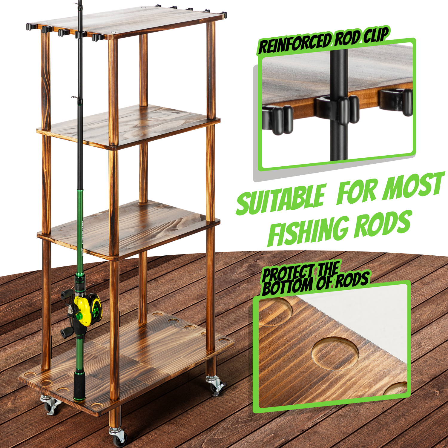 Fishing Rod Holders for Garage - Fishing Equipment Holder incelemesi ve fiyatı