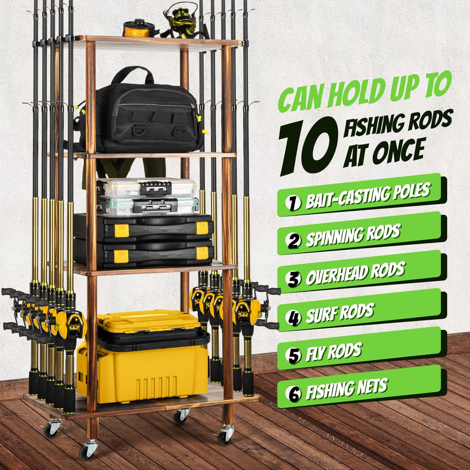 Fishing Rod Holders for Garage - Fishing Equipment Holder incelemesi ve fiyatı